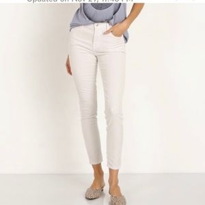 J Brand White Corduroy Jeans